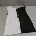 Slutty Dresses for Women Sexy Rave Outfits for Women Clubbing Outfits Outcast Clothing Micro Dress Strip Stripper Outfit (Medium, Black White)