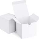 Eupako Gift Boxes 4x4x4 50 Pack White Kraft Paper Box with Lids Party Favor Boxes for Bridesmaids Proposal, Crafting, Cupcake, Wedding, Christmas