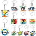 Sureio 24 Pcs Lacrosse Keychains Gifts Lacrosse Party Favors for Senior Night Lover Players Teams Coaches Gifts