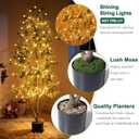Olive Trees Artificial Indoor, 6FT Tall Faux Olive Tree with Moss and Planter, Artificial Plants Indoor with Realistic Silk Leaves and Lifelike Fruits, Fake Tree for Home Office Living Room Decor