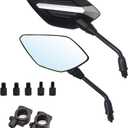 Mamiko 8MM Motorcycle Mirrors Universal for 7/8"Handlebars Bike Mirror Compatible with ATV Snowmobile Scooter Moped Dirt Bike Sportsman - Convex Mirrors