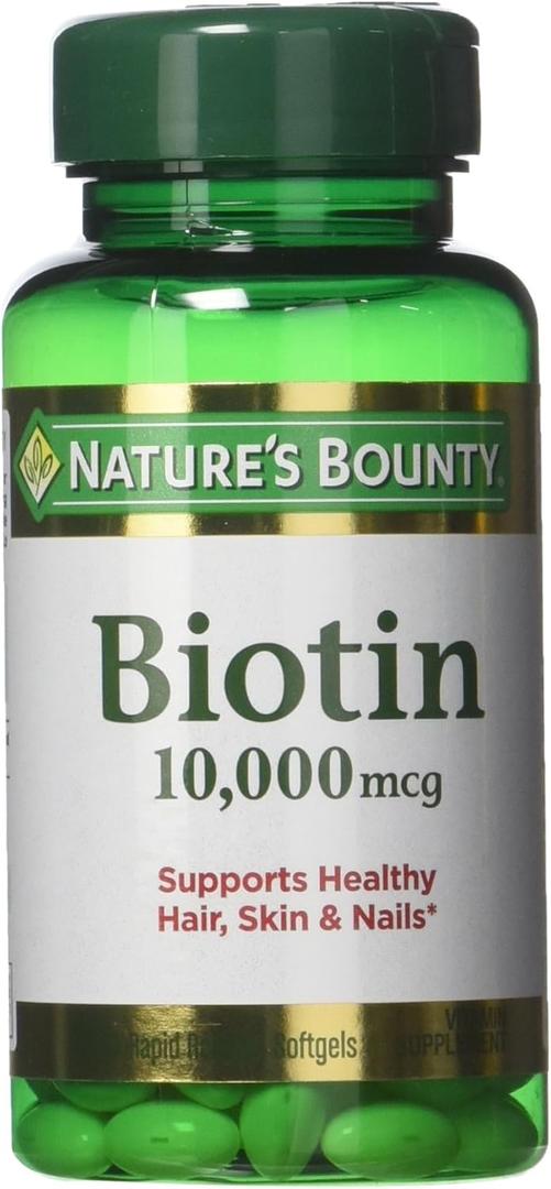 Nature's Bounty Biotin 10,000 mcg, Rapid Release Softgels 120 Each, EXP: 03/2026