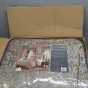 Madison Park Essentials Brystol 24 Piece Room in a Bag Faux Silk Comforter Jacquard Paisley Design Matching Curtains Down Alternative Hypoallergenic All Season Bedding-Set, King (104 in x 92 in), Blue