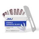 JMU 100pcs Scalpel Blades #10R, Stainless Steel Sterile Surgical Blades, Individually Foil Wrapped