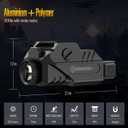 DEFENTAC Pistol Light with Strobe Function for Guns, 600 Lumens Tactical Flashlight for Handguns, High Performance Weapon Light, Magnetic Charging