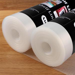 Anoak Shelf Liner Cabinet Liner, Non Adhesive Drawer Liner, Washable 12 Inch x 20 FT x 2Rolls Waterproof Durable Non-Slip Shelf Liner for Kitchen, Drawer, Refrigerator Stripe Clear