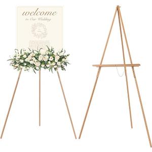 MEEDEN Wood Easel Stand for Display: Wooden Tripod for Poster Board - Wedding Easel Standing for Welcome Sign