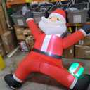 Christmas Inflatable Outdoor Decoration, 6 FT Giant Christmas Decor Blow Up, Hanging Santa Claus Inflatables with Built-in LEDs for Indoor Yard Garden Window New Years Decorations