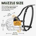 BRONZEDOG Pitbull Dog Muzzle Breathable Metal Basket for Large Dogs Amstaff Staffordshire Terrier Biting Chewing Barking (Leather, Brown)