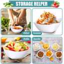 Sliner 100 Pcs Square Plastic Bowls 8 oz Plastic Serving Bowls Disposable Chip Containers for Parties Snack Fruit Candy Containers for Candy Buffet Salad Bar Buffet Party Supplies(White)