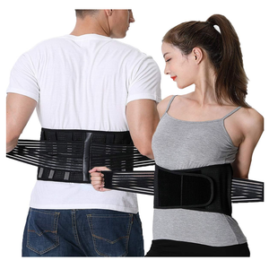 SI WEI Adjustable Dual Pull Lumbar Lower Back Belt Support Brace for Pain Relief and Injury Prevention with Replacement Spring Support Belt for Men&Women (M)