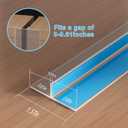 Silicone Door Draft Stopper - T-Shaped Weather Stripping for Doors & Windows, Draft Gap Seal (Clear, 1.37in x 16.5ft)