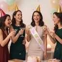 A Tini Bit Older Birthday Sash for Women, Martini Party Decorations for Birthday Bachelorette Bridal Shower Accessory, Funny Espresso Themed Photo Booth Props (Pink)