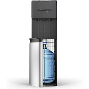 Euhomy Bottom Loading Water Dispenser for 5 Gallons, 3 Temperatures (Cold/Hot/Warm) with Child Lock, Display Light, Water Dispenser for Apartments, Schools, Companies, Black