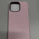 Jusy Compatible with MagSafe Polka Dot Case for iPhone 15 Pro Max, Cute Aesthetic Polka Dots Magnetic Phone Case, Soft TPU and Hard PC Protective Phone Cover for Women GirlsMatte - Pink