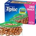 Ziploc Snack Bags for On the Go Freshness, Grip 'n Seal Technology for Easier Grip, Open, and Close, 280 Count