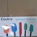 Coukre Silicone Spatula Set of 5,High Temperature Resistant, Food Grade Silicone, Dishwasher Safe, for Baking, Cooking (Aqua Green)