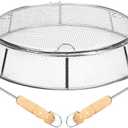 Fire Pit Spark Protector Screen, Mesh Protective Spark Screen for Solo Stove Bonfire Shield, Portable Outdoor Fire Pit Accessories for Backyard and Outdoor Fire Pits Hot Embers, Stainless Steel