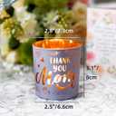 SHMILMH Gift for Mom from Son Daughter, Mothers Day Table Decoration 4 PCS, Glass Votive Candle Holder for Mother's Birthday Party Decor
