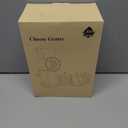 4-in-1 Rotary Cheese Grater Handheld, Lightweight Body with 4 Stainless Steel Blades & Non-Slip Suction Base, for Shredding Parmesan, Slicing Vegetables, Grating ChocolateRed