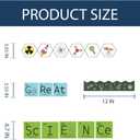 4 x 67Pcs Science Classroom Bulletin Board Decoration Back to School Decor Set Chemistry Elements Periodic Table Scientist Lab Cutouts Science Bulletin Board Border for Home Office School Window Door Wall