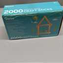 Darice 2000 Pcs Popsicle Stick, 4.5" Natural Wood Craft Sticks Supplies, Ice-Cream Stick Pop, Ages 3+