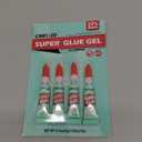 Super Glue Gel Clear for Wood Plastic Metal, Instant Superglue All Purpose Multipack Cyanoacrylate Adhesive Repair Ceramic Model Leather Rubber Glass Pottery, Strong Bonding Single Use Glue Minis (4 x 4g)