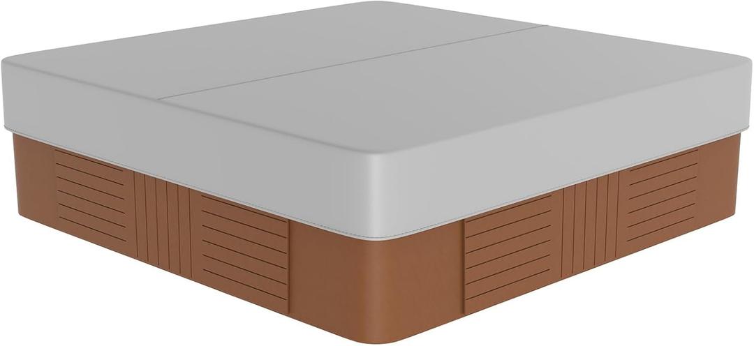 Outdoor Hot Tub Cover 96.5" x 96.5" x 11.8" Waterproof and Weather-Proof Oxford Square SPA Protector 200D Protectors Protective Cover Cap for Hot Tub Outdoor Indoor, Gray