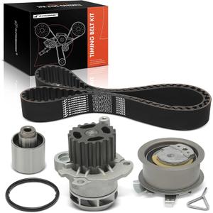 A-Premium Timing Belt Kit & Water Pump Compatible with Volkswagen Jetta 2004-2005 1.9L, Golf/Beetle 2004-2006 1.9L, Passat 2004-2005 2.0L, 4-PC Set