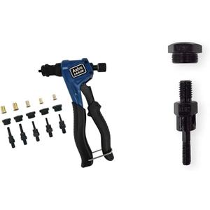 Astro Pneumatic Tool 1443B Professional Hand Rivet Nut Kit SAE & Metric with Rivet Nuts & 1442-10/32A Mandrel and Nose Piece