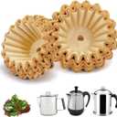 Coffee Filters Compatible with Farberware Coffee Percolator, 150 Pcs Perforated Unbleached Filter Paper for Farberware 4Cup, Coletti 6Cup, Elite Gourmet 6 Cup