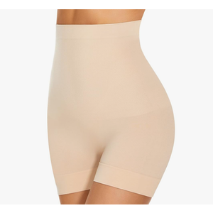 Womens Seamless Shaping Boyshorts Panties, High Waisted Shapewear for Women Tummy Control Shorts for Under Dresses L