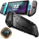 i-Blason for Nintendo Switch 2 Case Dockable [Ergonomic Grip] [Military-Grade Protection] [Quick-Release Joycon Controllers Holder] Comfortable Fit Protective Case for Switch 2 Grip (2025) (Black)