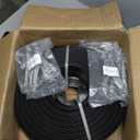 4 in Tall Landscape Edging, 120 ft Garden Border with 120 Metal Spikes, Flexible Plastic for Lawns - Black, No-Dig Design