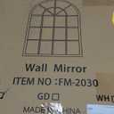 Wall Mounted Mirror, Arched Bathroom Wall Mirror, 30"x20" Windowpane Arch Top Mirror, Farmhouse Mirror, Window Mirrors with Metal Frame, Mirrors Wall Decor for LivingRoom or Bedroom (Black)