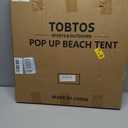 TOBTOS UPF 50+ Pop Up Beach Tent, Easy Set Up Beach Umbrella, Sun Shelter for 2-3 People UV Protection Portable Sunshade, Baby Canopy Cabana, Lightweight with Carry Bag, One Size