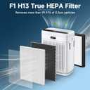 2 Pack F1 Replacement Filter Compatible with AMEIFU F1 Air Purifier, Double-Sided Filters for Home Large Room Up to 2200 Sq Ft, H13 True HEPA and Activated Carbon Filter