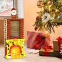 2 x Cinrobiye Countdown to Christmas Wooden Advent CalendarDIY Christmas Advent Countdown Colorable Santa in the Chimney Craft kit for Door Table Wall Mantel Holiday Farmhouse Xmas Decor