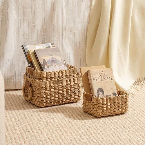 Small Wicker Baskets for Organizing, 3 Piec