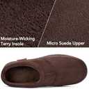 RockDove Men's SoftStride Faux Suede Memory Foam House Slipper with Indoor Outdoor Sole (Brown)