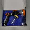 EVILTO Garden Hose Nozzle, High Pressure Hose Spray Nozzle 8 Way Spray Pattern One-Touch Sprayer for Watering Plants, Lawn, Patio, Car Wash, Cleaning，Showering Pet