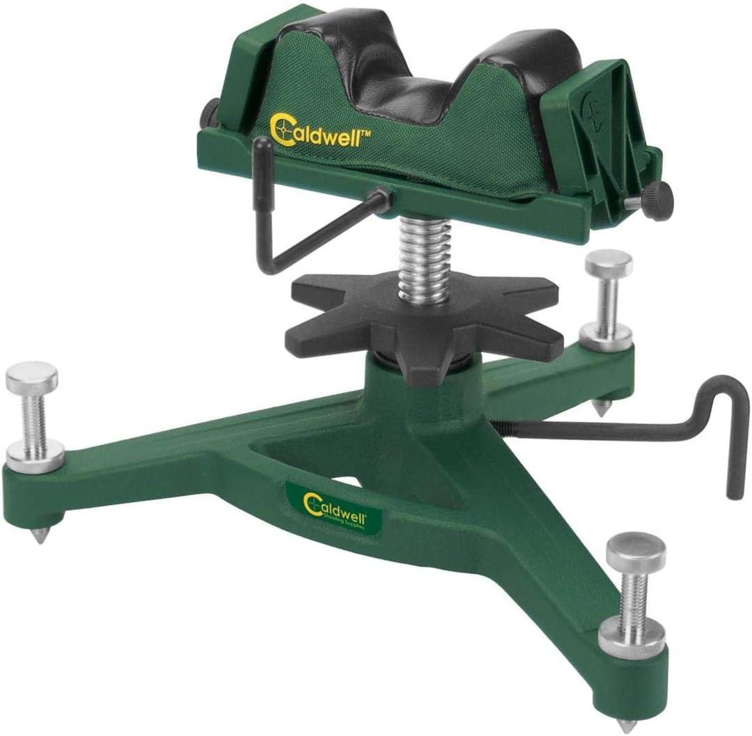 Caldwell The Rock Front Shooting Rest with Adjustable Elevation, Recoil Reducing, Interchangeable Feet, for Range, Hunting, Shooting, and Outdoors