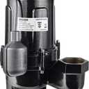 WASSERMANN 3/4 HP Sewage Pump 2 inch Discharge with Auto Float Switch, 115V 7200 GPH Cast Iron Submersible Sewer Pump, Sump Pump for Basement Sump Basin Sewer Well 2" NPT Discharge with 10 FT Cable