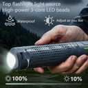 Rechargeable 8000mAh Camping and Work Light with Adjustable Stand 3.4 ft, 3000 Lumen Cordless Work Light Featuring 3 Adjustable Heads, Dimmable Emergency Flashlight with Telescopic Tripod