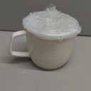 Ceramic Soup Bowl with Lid & Handle: 32 oz Microwave Safe Food Container for Ramen Noodles Cereal Leftovers - Extra Large Mugs for Breakfast Lunch Picnic Camping - White, Set of 1