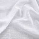 Mrs.Naturall White Linen Curtains 84 Inches Long for Bedroom,Light Filtering Semi Sheer Curtains 84 Inch Length 2 Panels Set