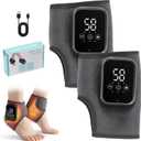 Foot Massager 3 in 1, Cordless Foot Massagers for Pain and Circulation | 3-Level Heat, 3 Vibration Mode, LCD Display, Rechargeable, Ankle Massage for Swelling and Achilles Relief, 2PCS
