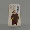 Funny Monkey Phone Case for iPhone 15 PRO MAX Cute Monkey Banana Case Cover Liquid Silicone Soft Gel Rubber Matt Phone Cover with Microfiber Lining