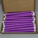 Macarrie 24 Packs Flameless Taper Candles Battery Operated Fake 11 Inch Long Candle Light LED Flameless Candlesticks Flickering Tapered for Wedding, Halloween, Christmas(Purple)