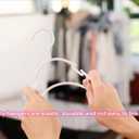 100 Pack White Baby Nursery Closet Hangers, Non-Slip Laundry Infant Pant Hanger for Newborn Clothes Gift, Ultra-Thin Plastic Hanger for Girl Boy Toddler Kid